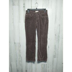 Anthropologie Pilcro Womens Size 27 Pants Corduroy Cropped Yaya Brown Tan Flare